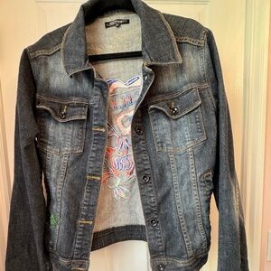 SOLD Y2K Ed Hardy Denim Jean Jacket size XL